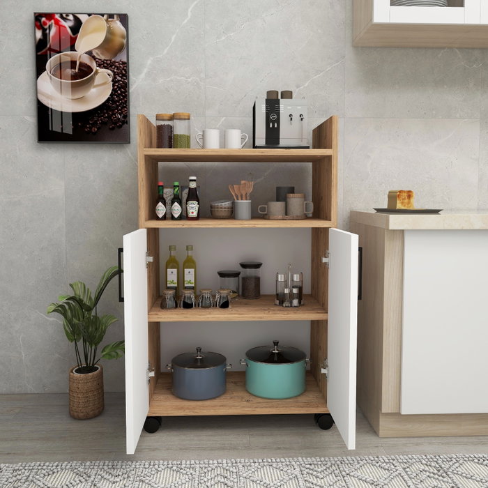 Hanah Home Tiraks Armario Multiusos Pino Atlántico y Blanco